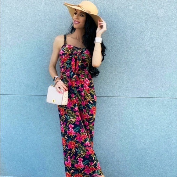 ISO: NWT Dex Floral Jumpsuit in Black main image 4